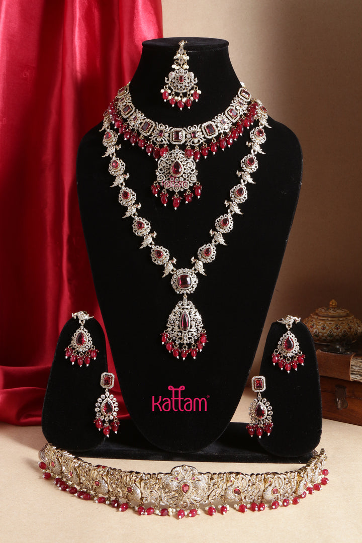 Sahara - Maroon Victorian Bridal Jewellery ( Sold Separately )