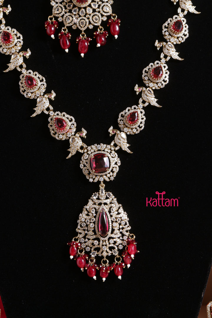 Sahara - Maroon Victorian Bridal Jewellery ( Sold Separately )