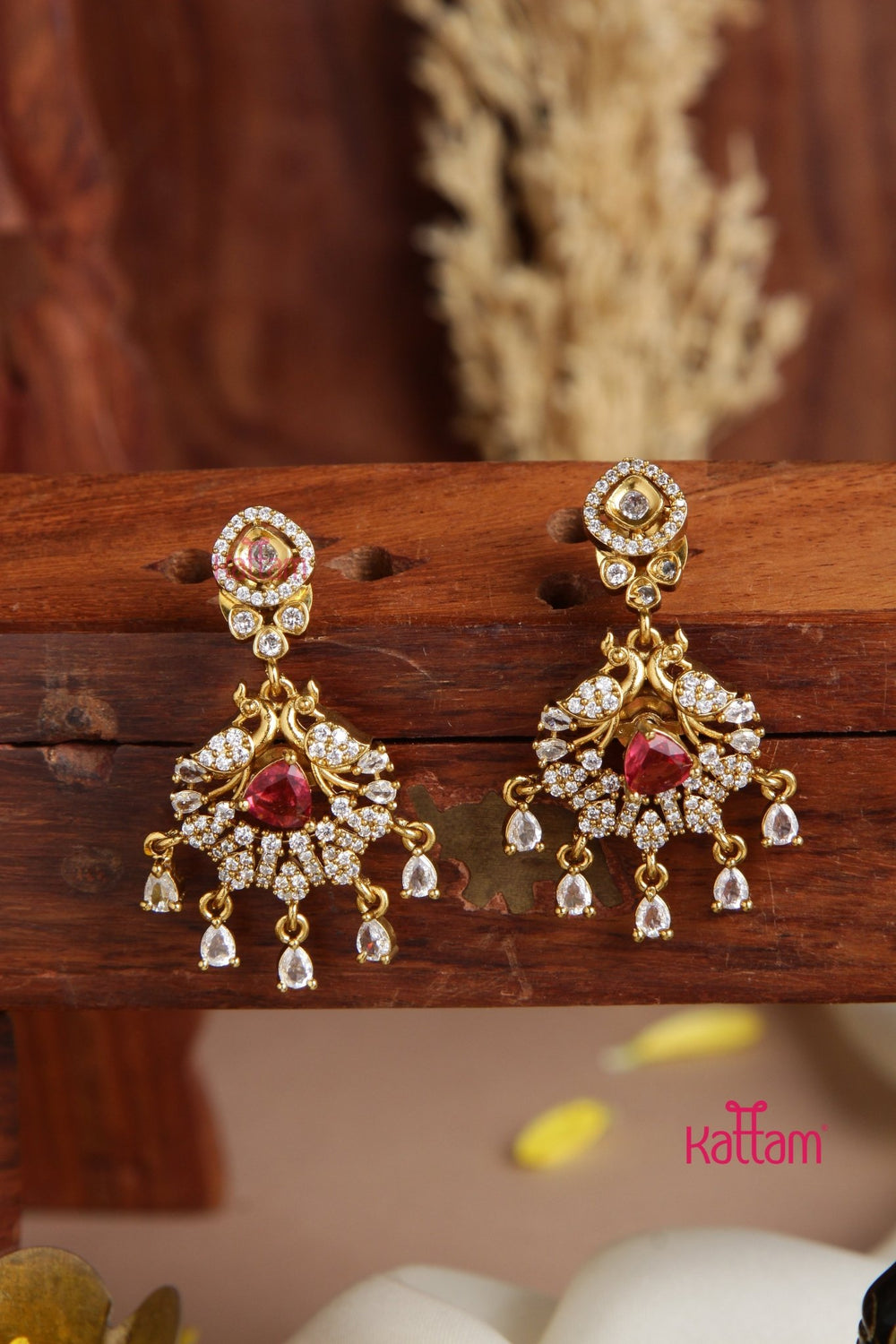 AD Interchangeble Peacock Jhumka - E958