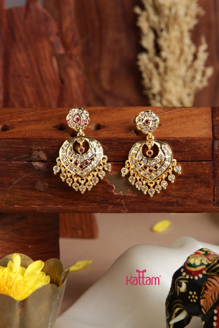 Akshara - Goldtone Gati Ruby Earring - E946