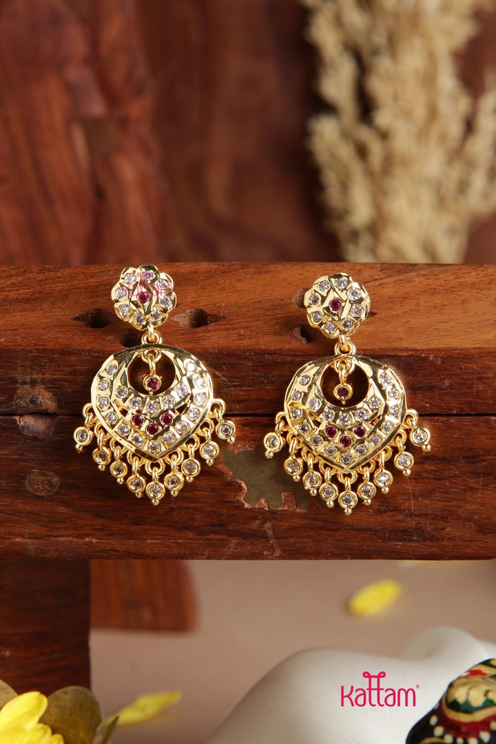 Akshara - Goldtone Gati Ruby Earring - E946