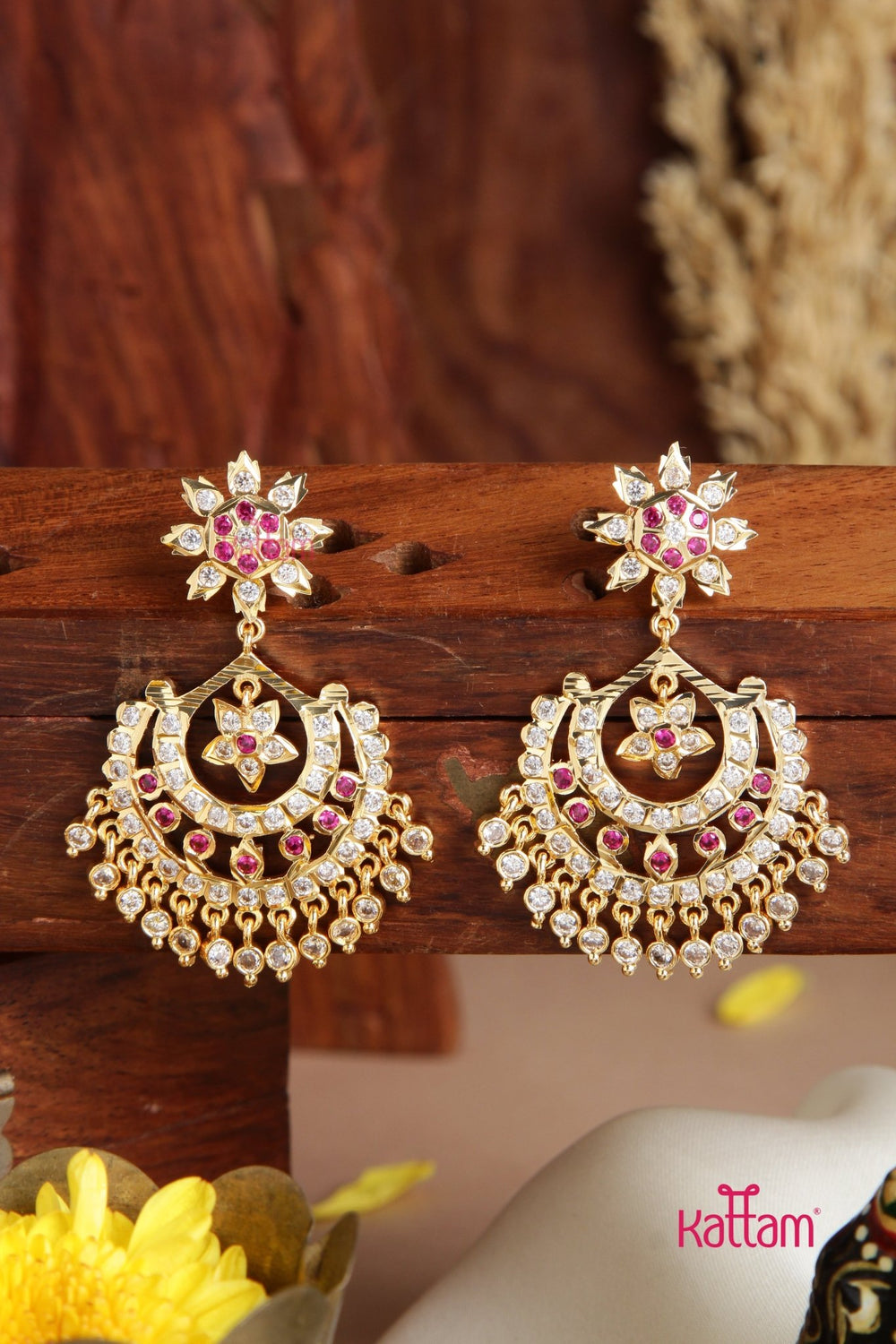 Ananya - Gati Ruby Chandbali Earring - E951