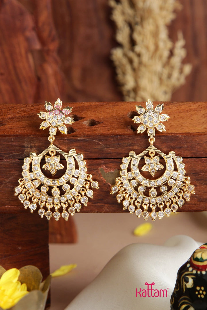 Ananya - Gati White Chandbali Earring - E952