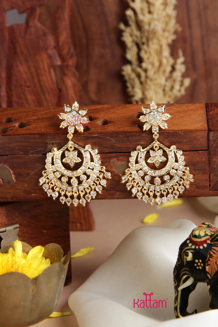 Ananya - Gati White Chandbali Earring - E952