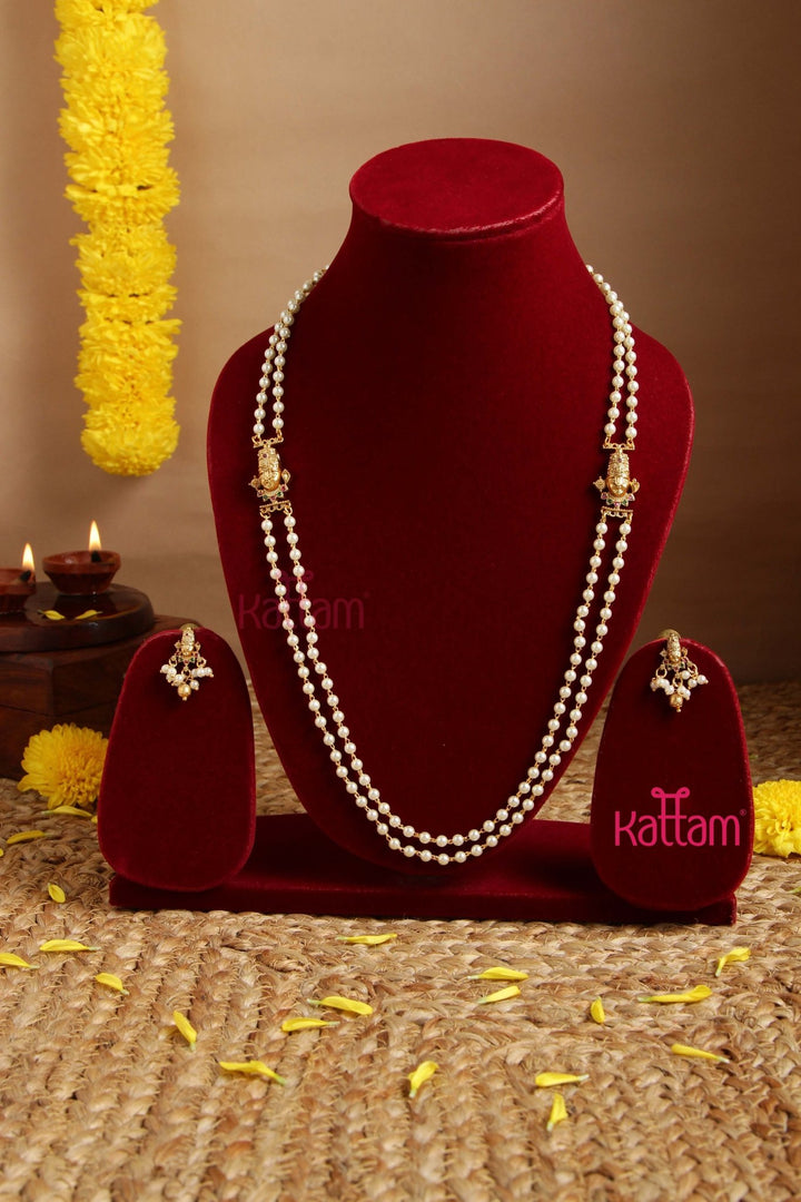 Budgetted Perumal Layered Pearl Mala - N2933