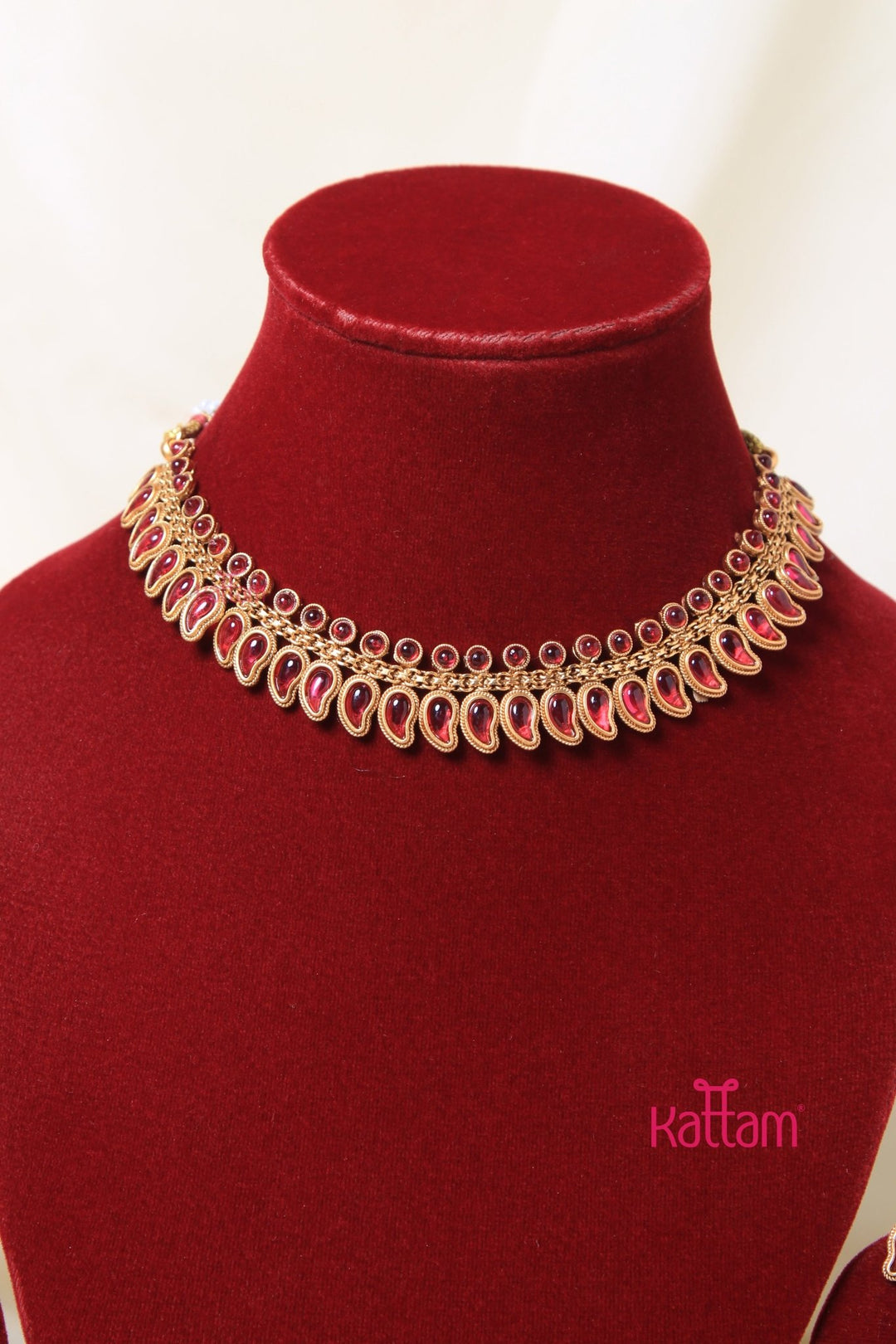 Budgetted Ruby Manga Choker - N3056