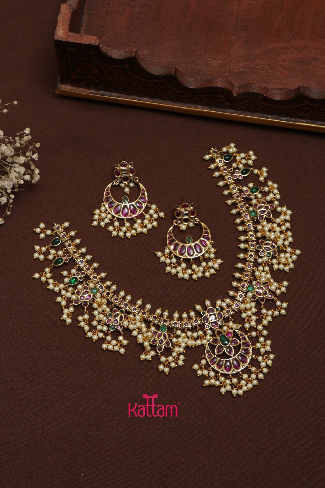 Chandbali Guttapusalu Choker Set - N3547