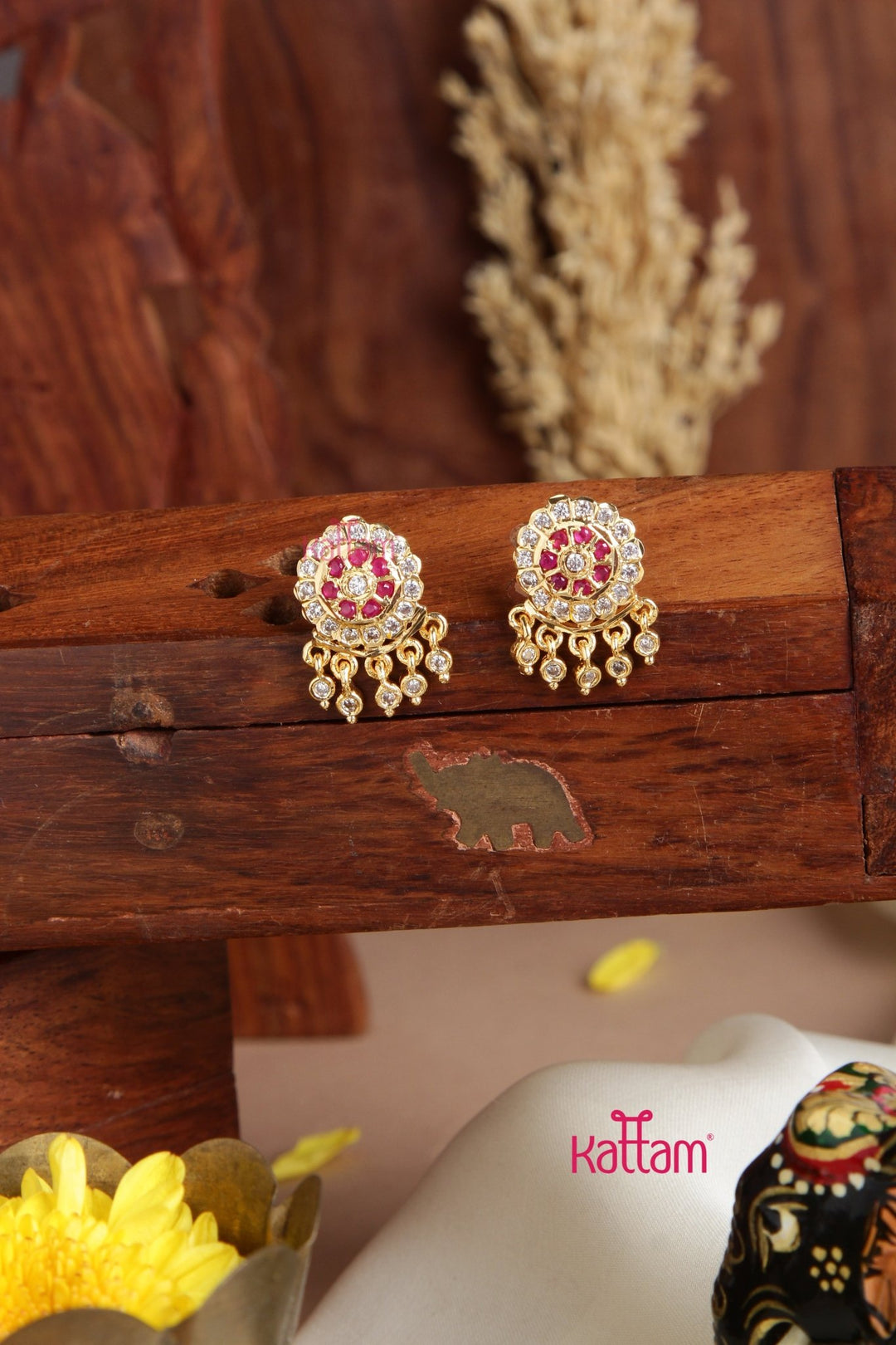 Chandra - Gati Ruby Earring - E941