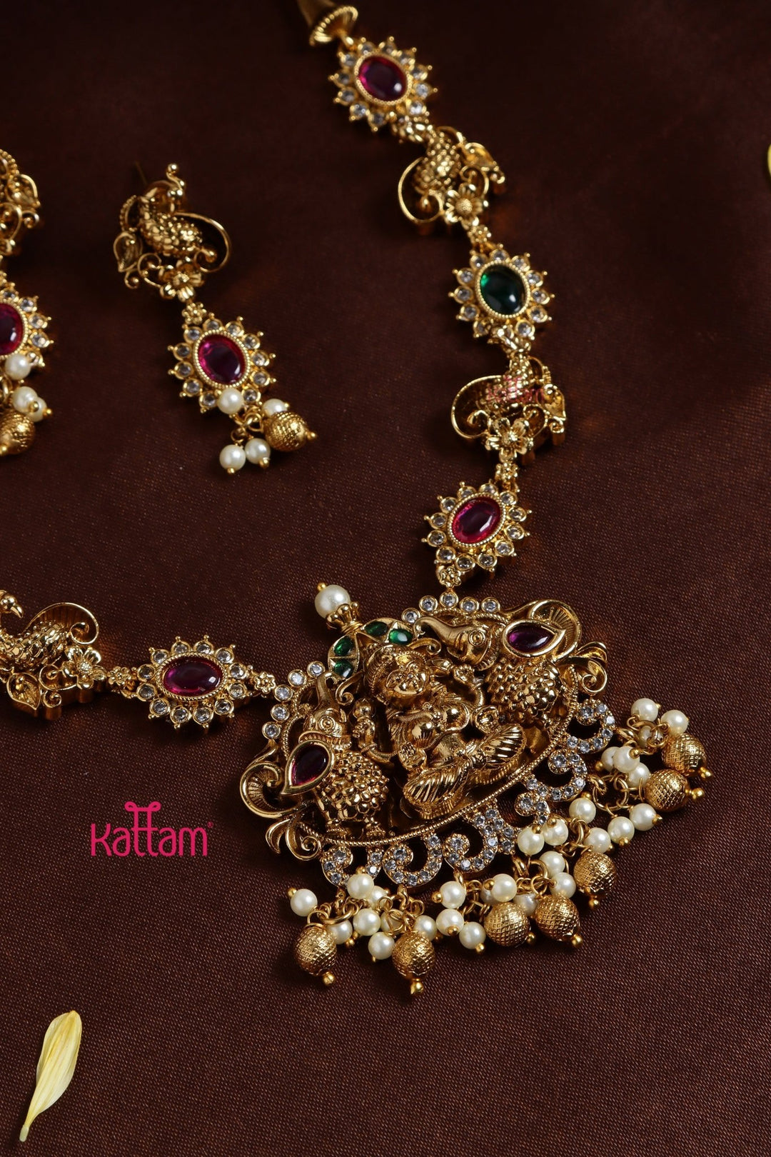 Gajalakshmi Dollar Necklace - N3234