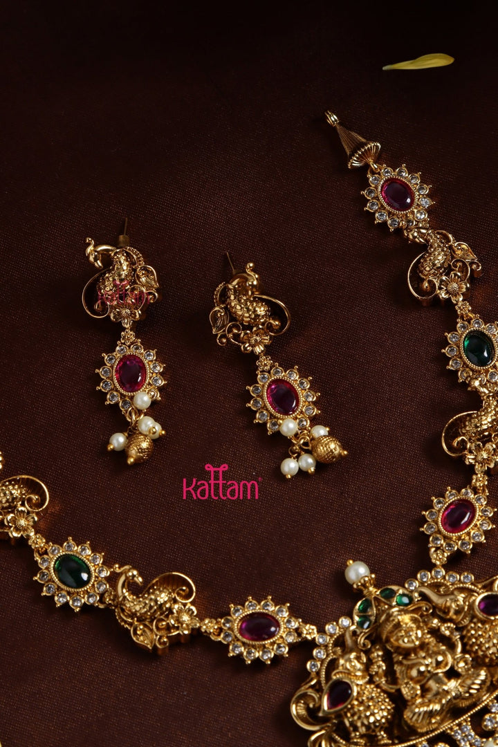 Gajalakshmi Dollar Necklace - N3234