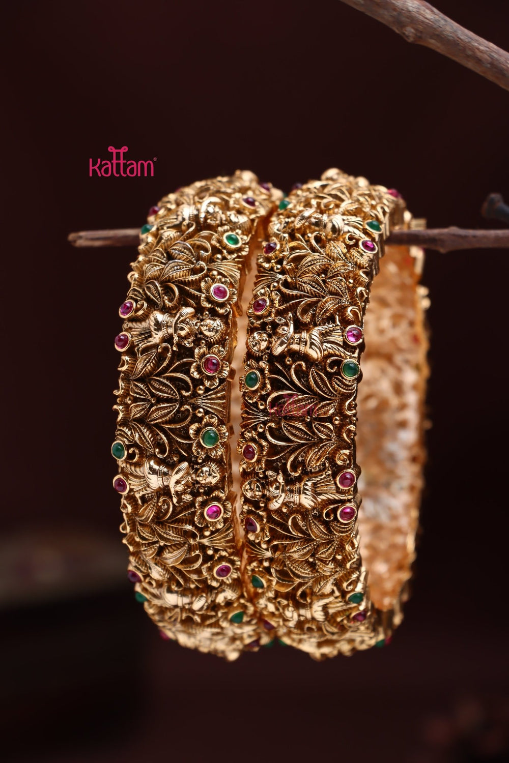 Goddess Floral Kada Bangle - B577 - V4