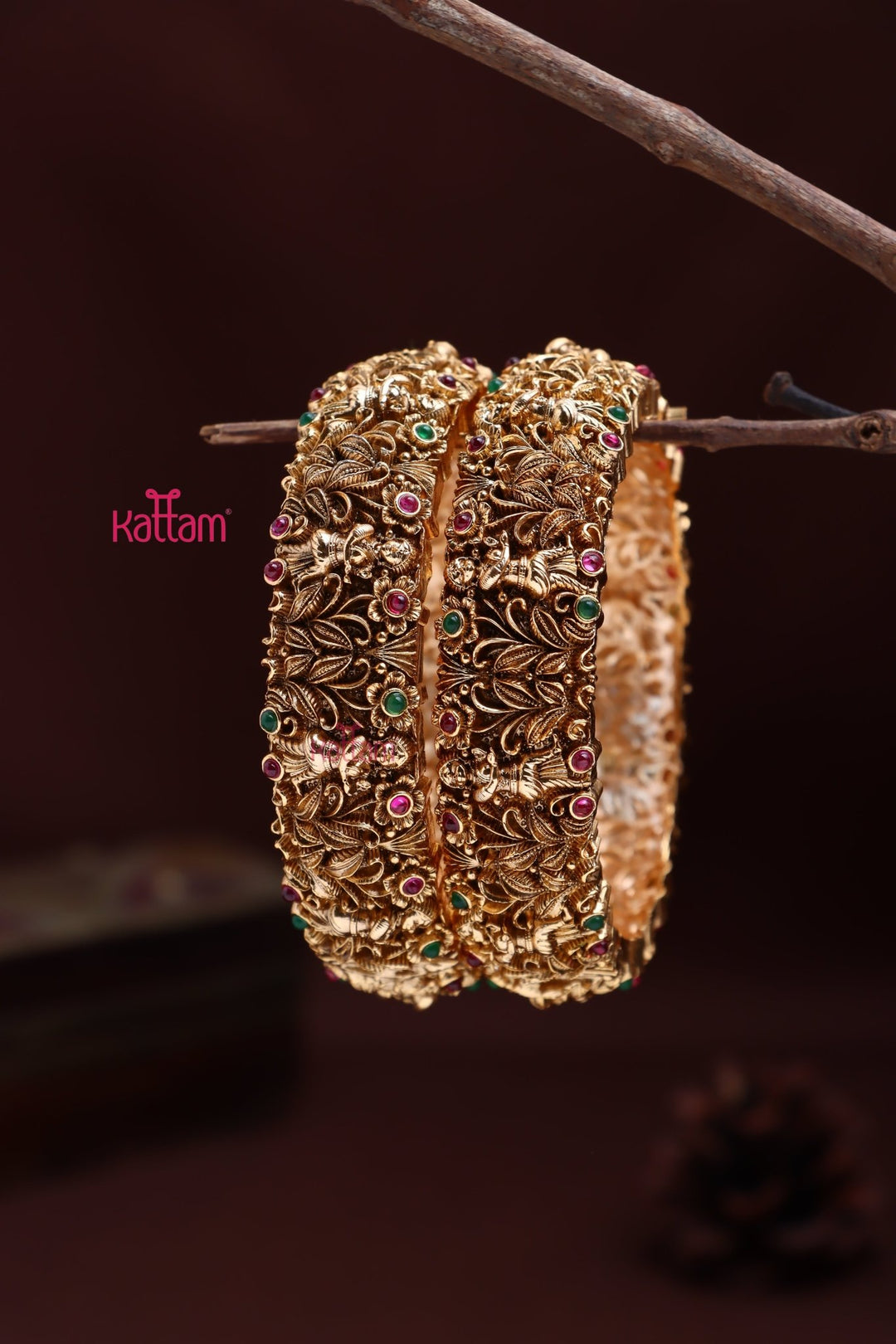 Goddess Floral Kada Bangle - B577 - V4