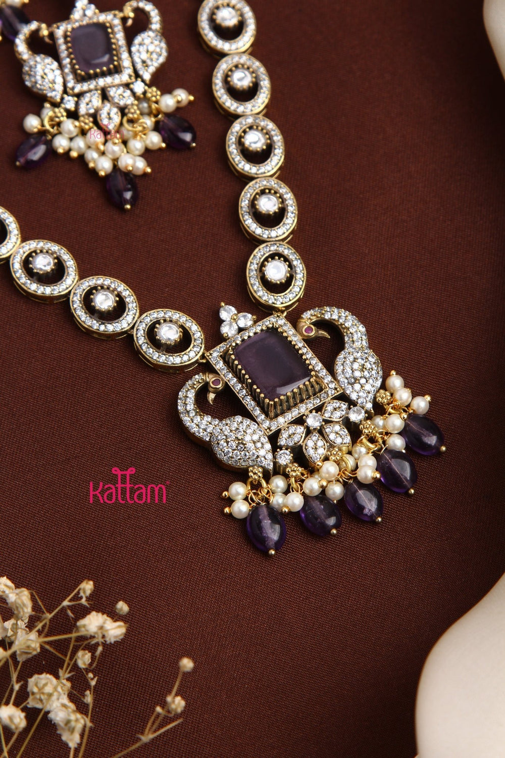 Hency - Victorian AD Purple Necklace - N6160