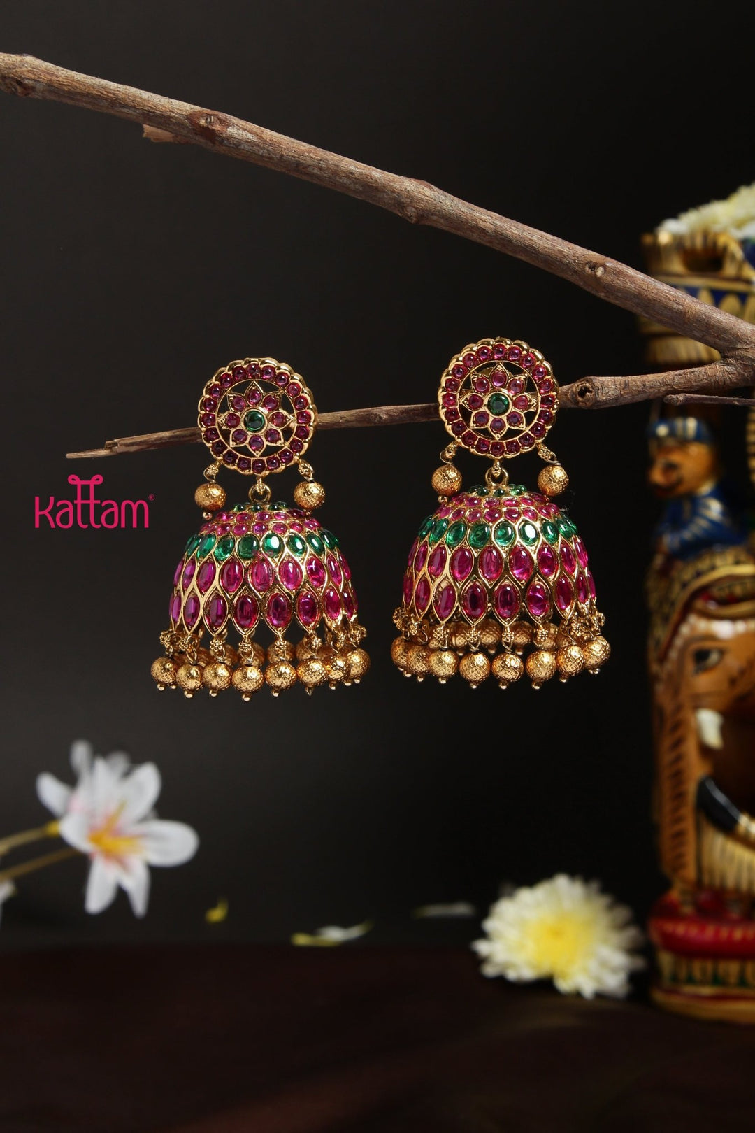 Kemp Bold Jhumka - E935