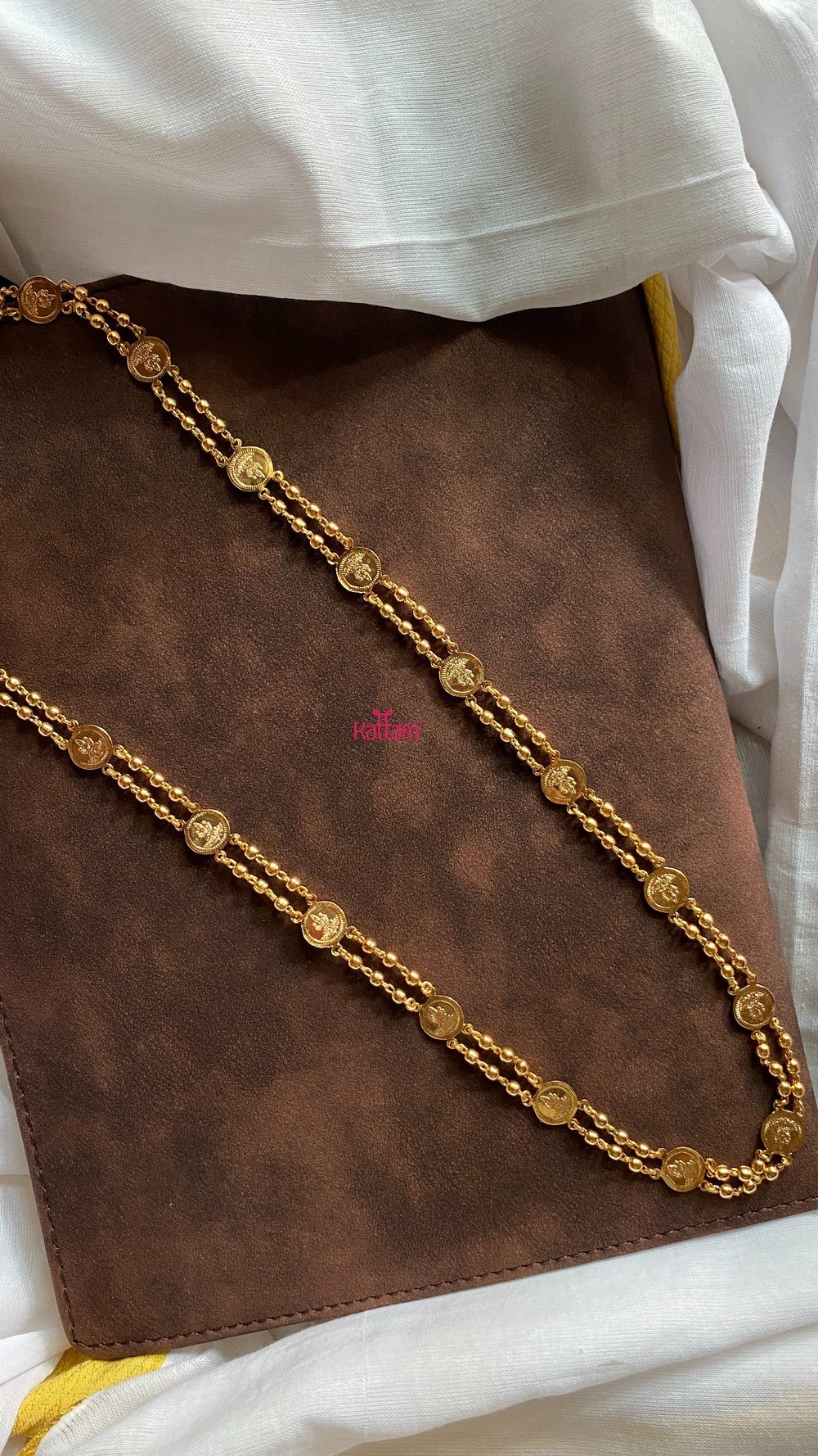 Lakshmi Two Layer Gold Chain (No Earrings) - N1062