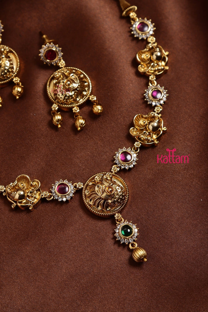 Mayil Dollar Necklace - N3224