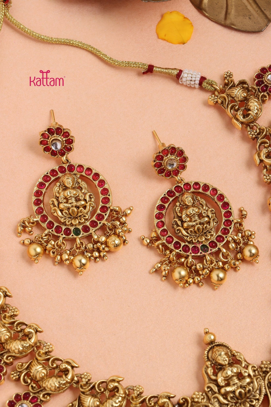 Nakshi - Semi Bridal Ruby Necklace - N3309