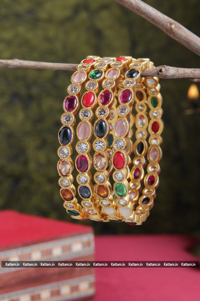 Navarathna Stone Bangle - B354 - V4