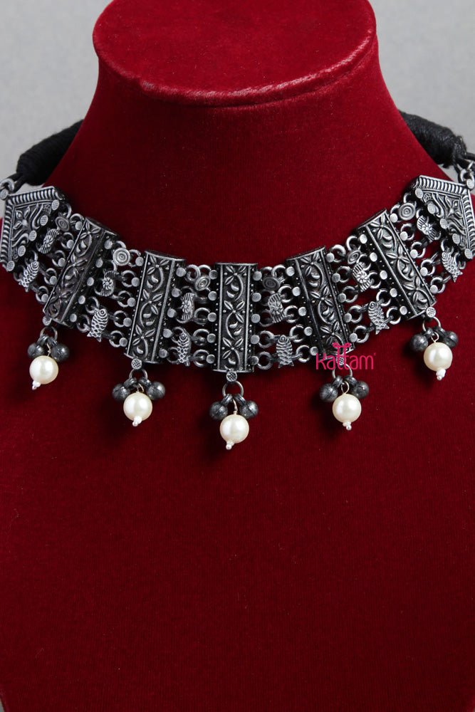 Oxidised Patterned Choker Design 1 - N1930