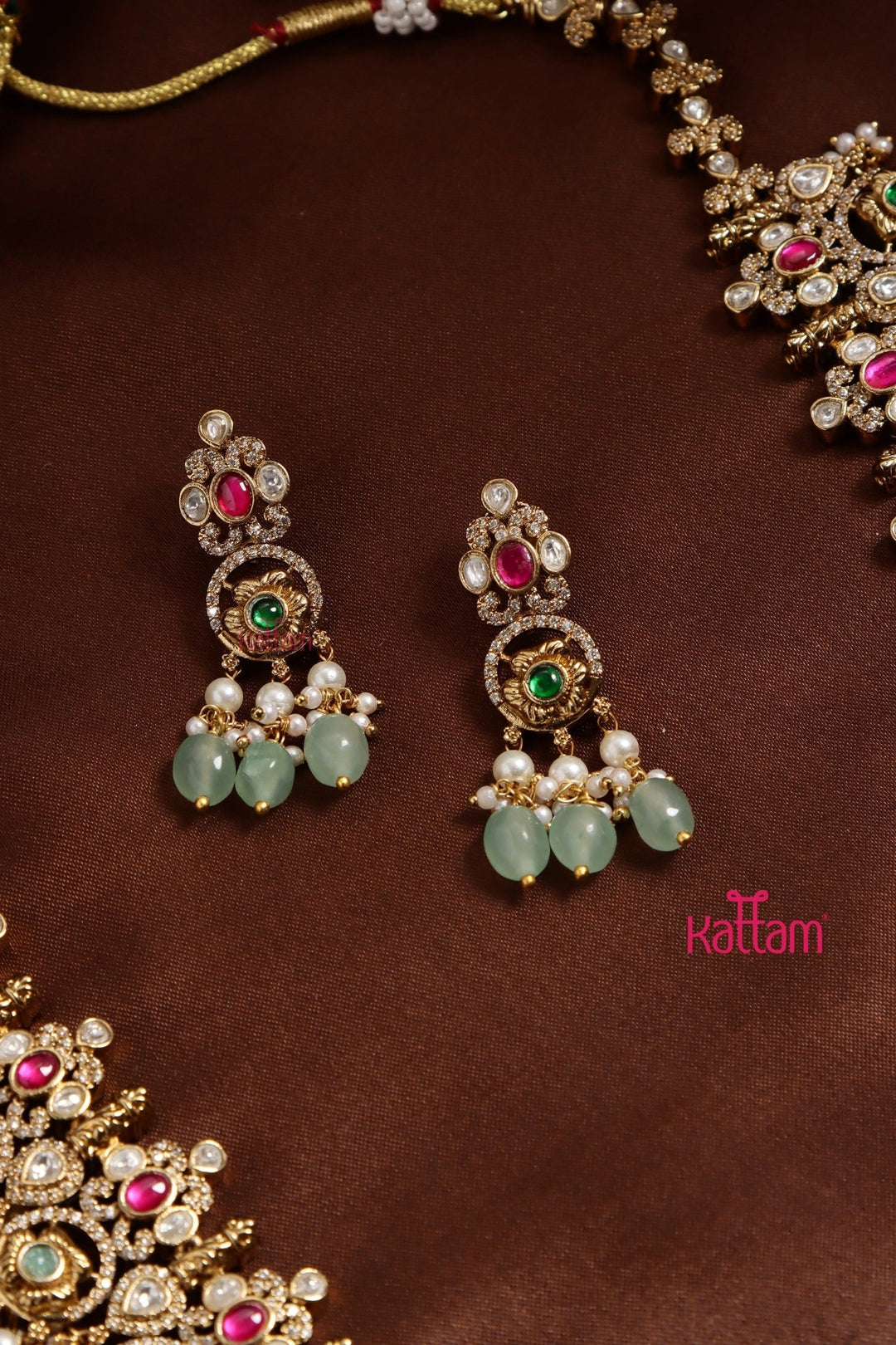 Pastle Green Victorian Bridal Haram - N6143