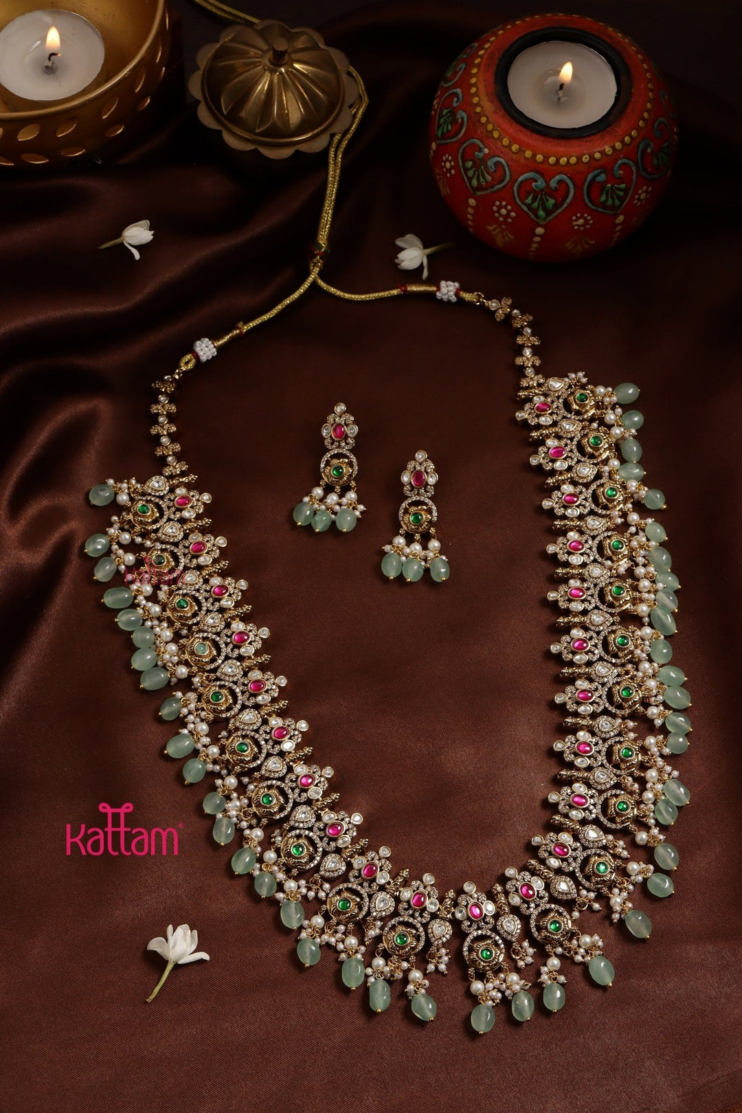 Pastle Green Victorian Bridal Haram - N6143