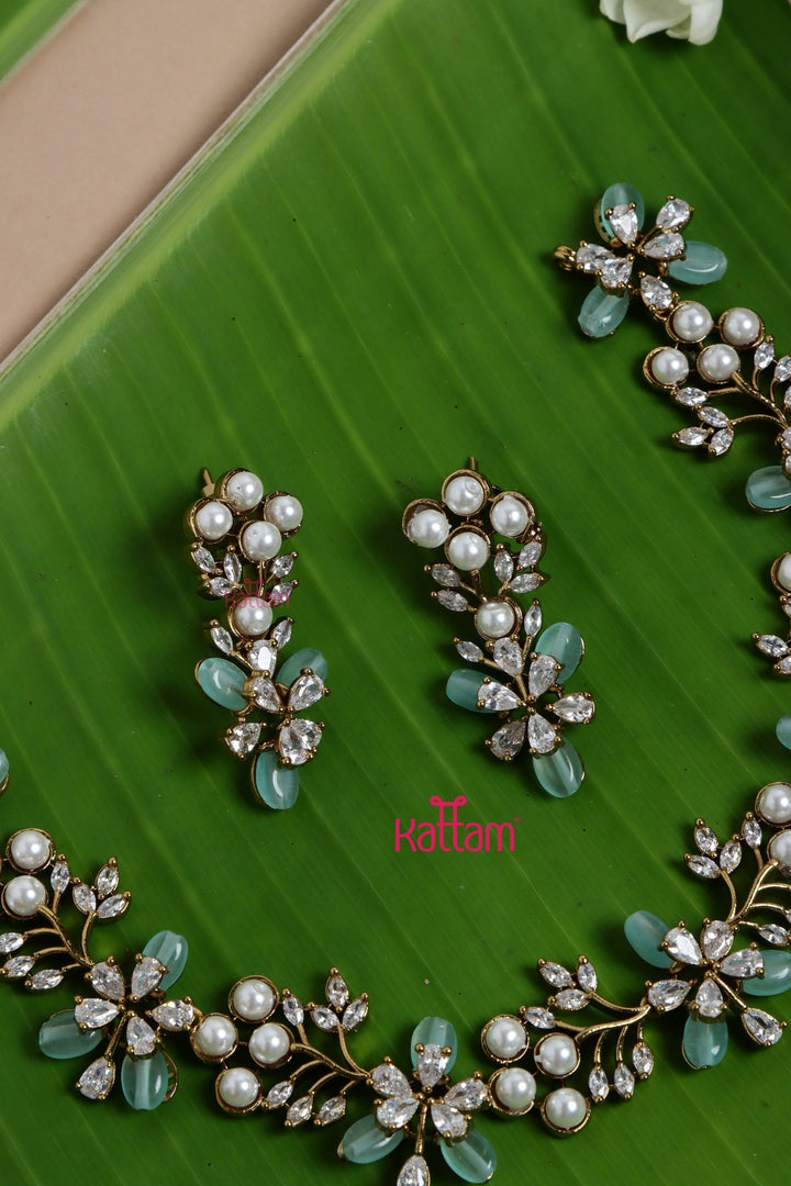 Rashmi - Trendy Pastle Green Pearl Choker - N5143