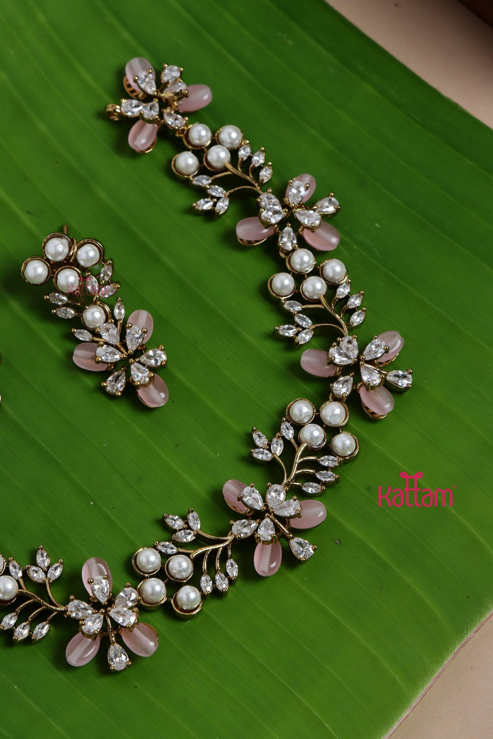 Rashmi - Trendy Pink Pearl Choker - N5142