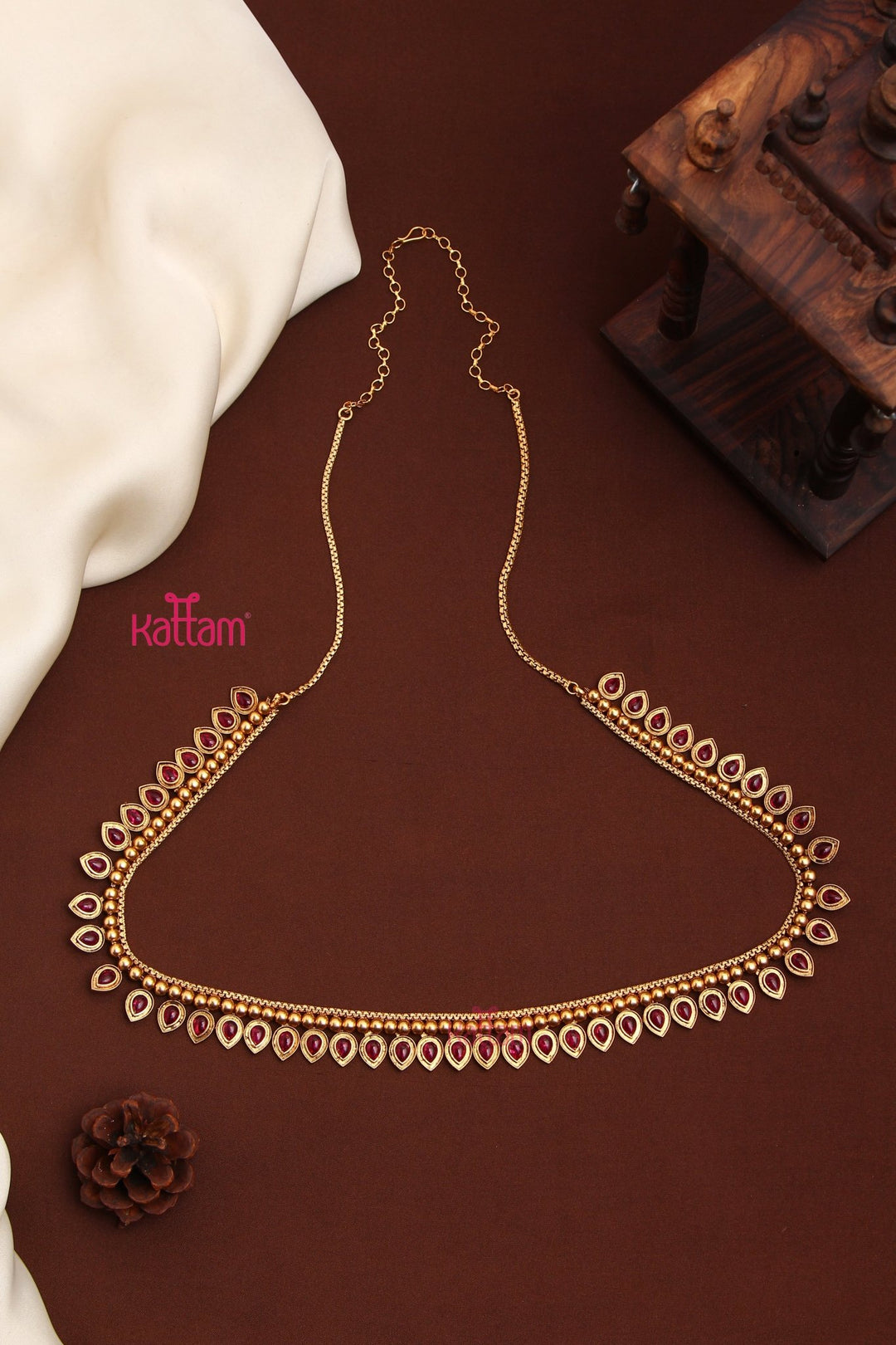 Ruby Drop Shape Hip Chain - HB175