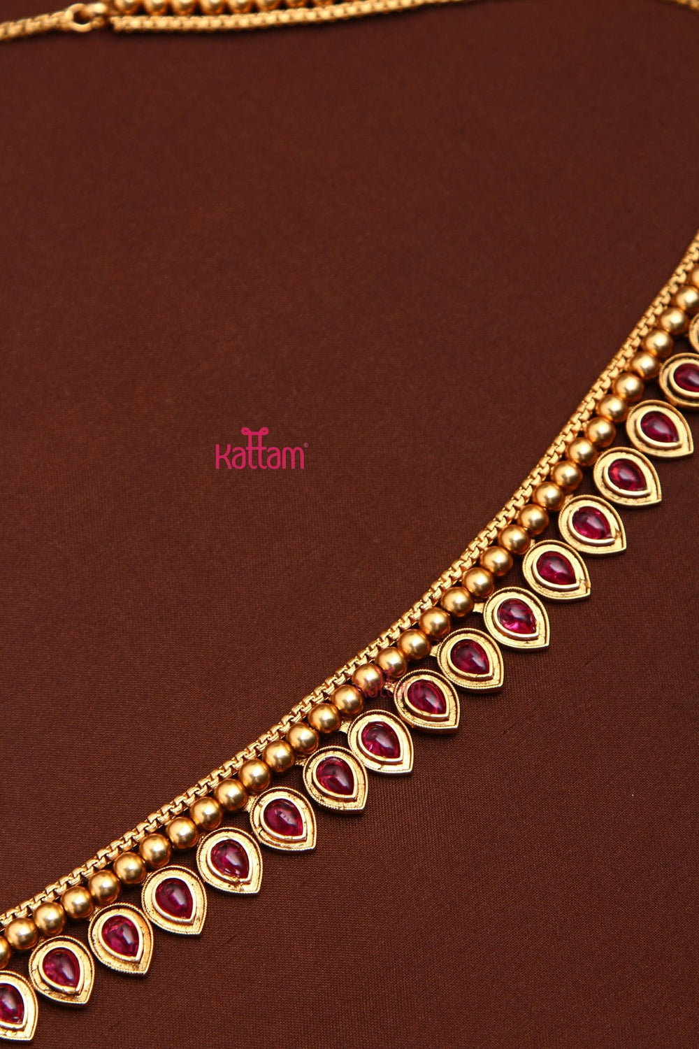 Ruby Drop Shape Hip Chain - HB175