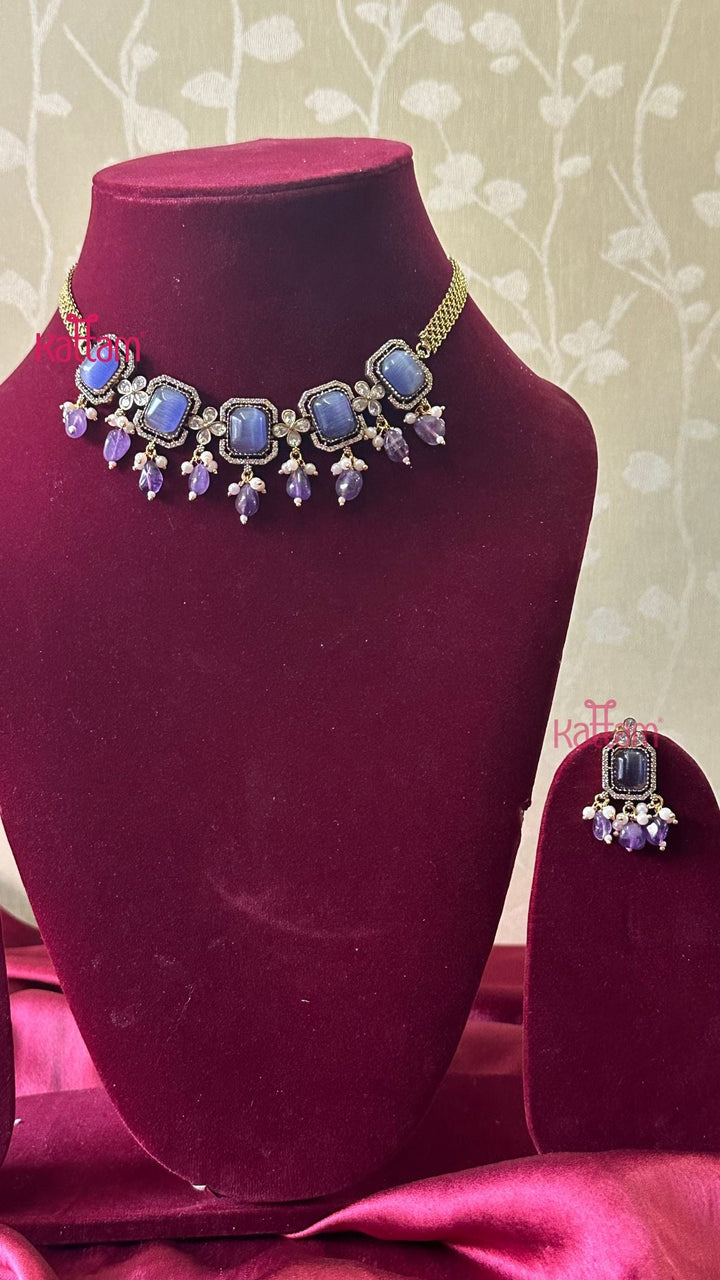 Ruth Victorian Purple Choker - N5051