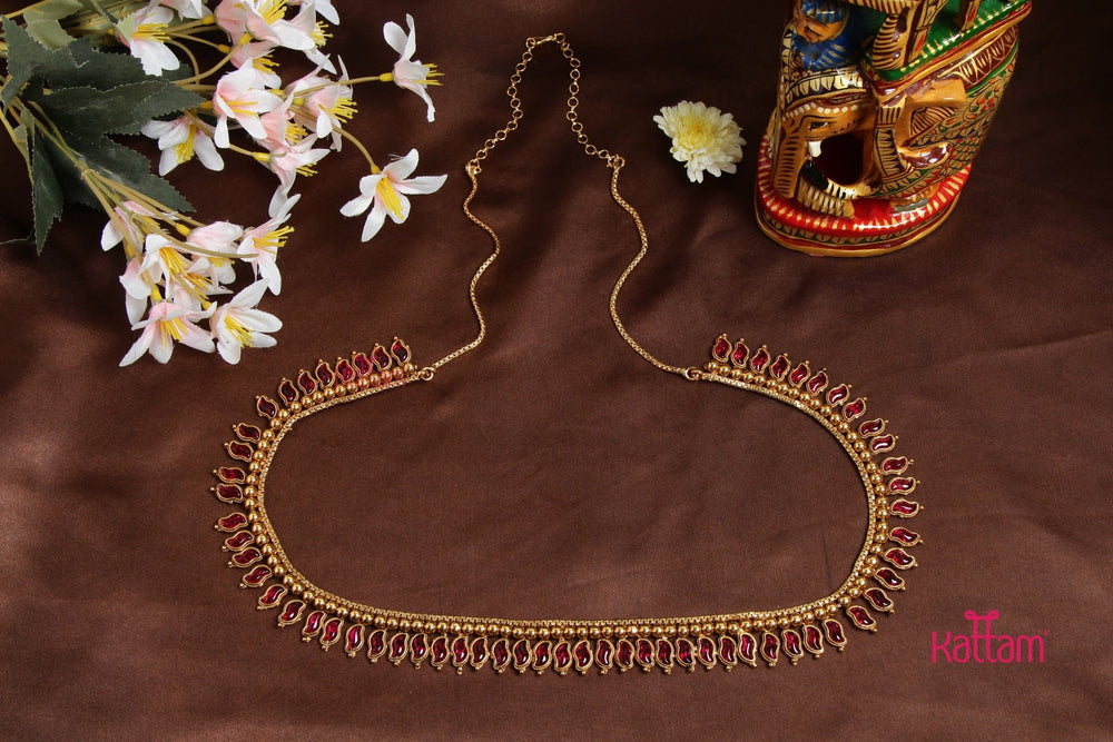 S Pattern Ruby Hip Chain - HB166