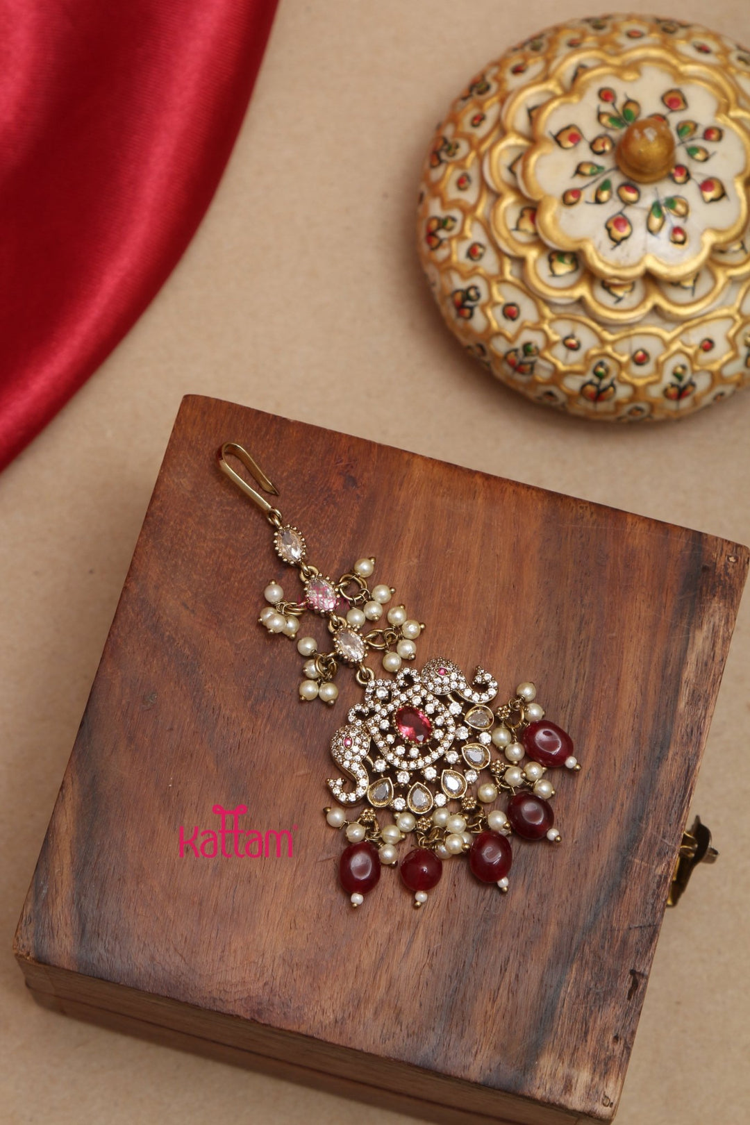 Sahara - Maroon Victorian Bridal Jewellery ( Sold Separately ) - N5250H