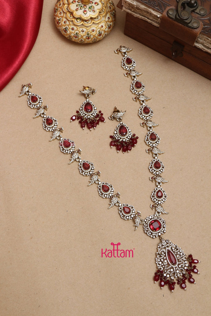 Sahara - Maroon Victorian Bridal Jewellery ( Sold Separately ) - N5250H