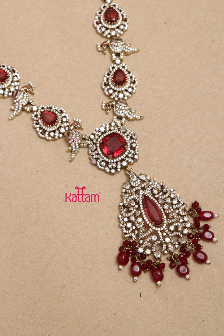 Sahara - Maroon Victorian Bridal Jewellery ( Sold Separately ) - N5250N