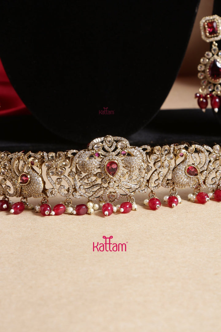 Sahara - Maroon Victorian Bridal Jewellery ( Sold Separately ) - N5250N