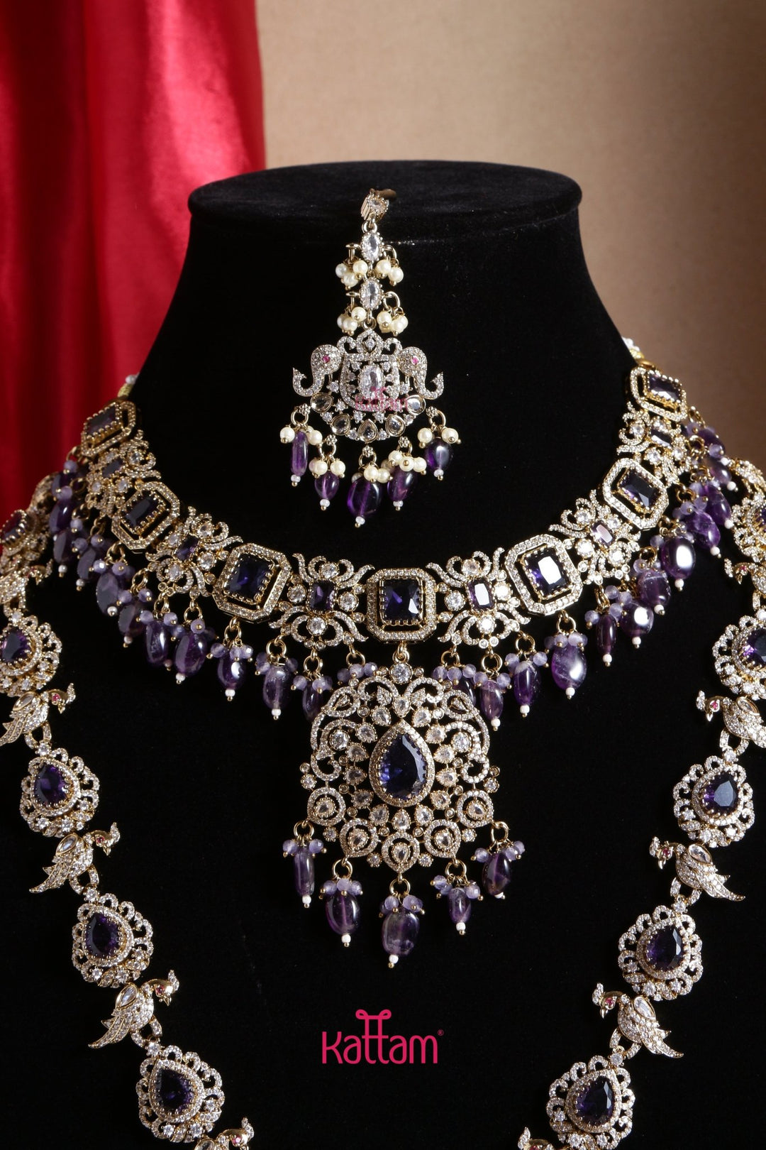 Sahara - Purple Victorian Bridal Jewellery ( Sold Separately ) - N5251N