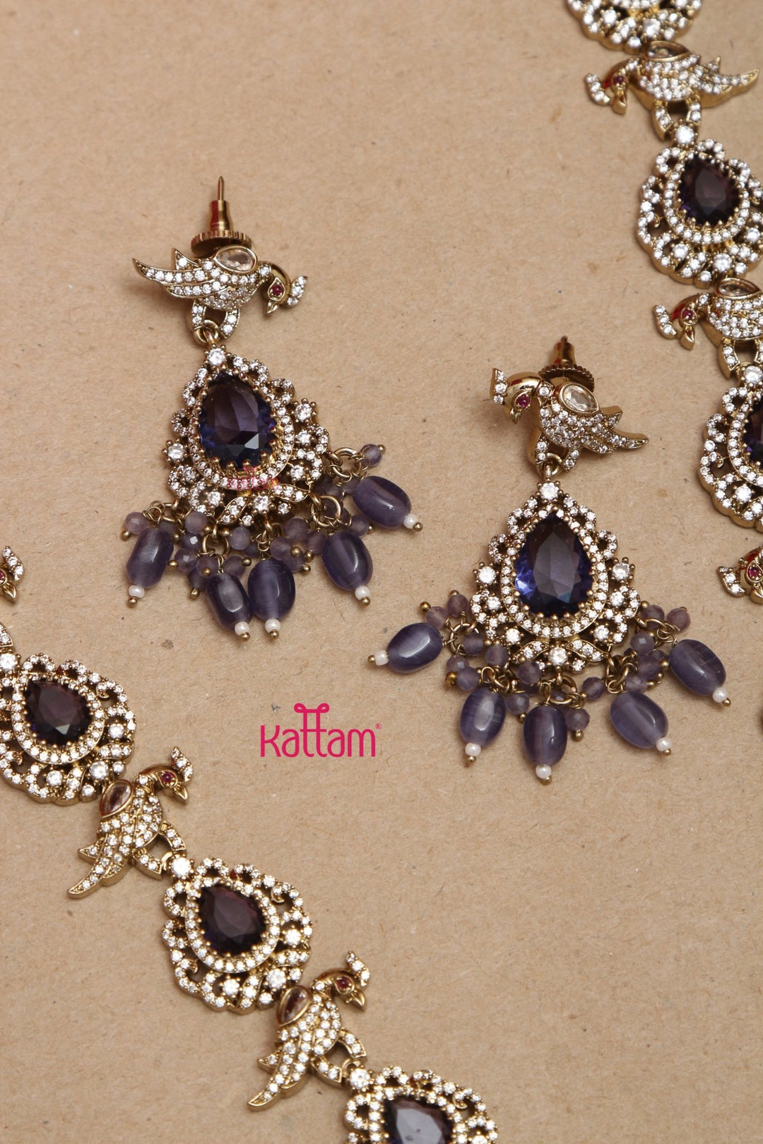 Sahara - Purple Victorian Bridal Jewellery ( Sold Separately ) - N5251H