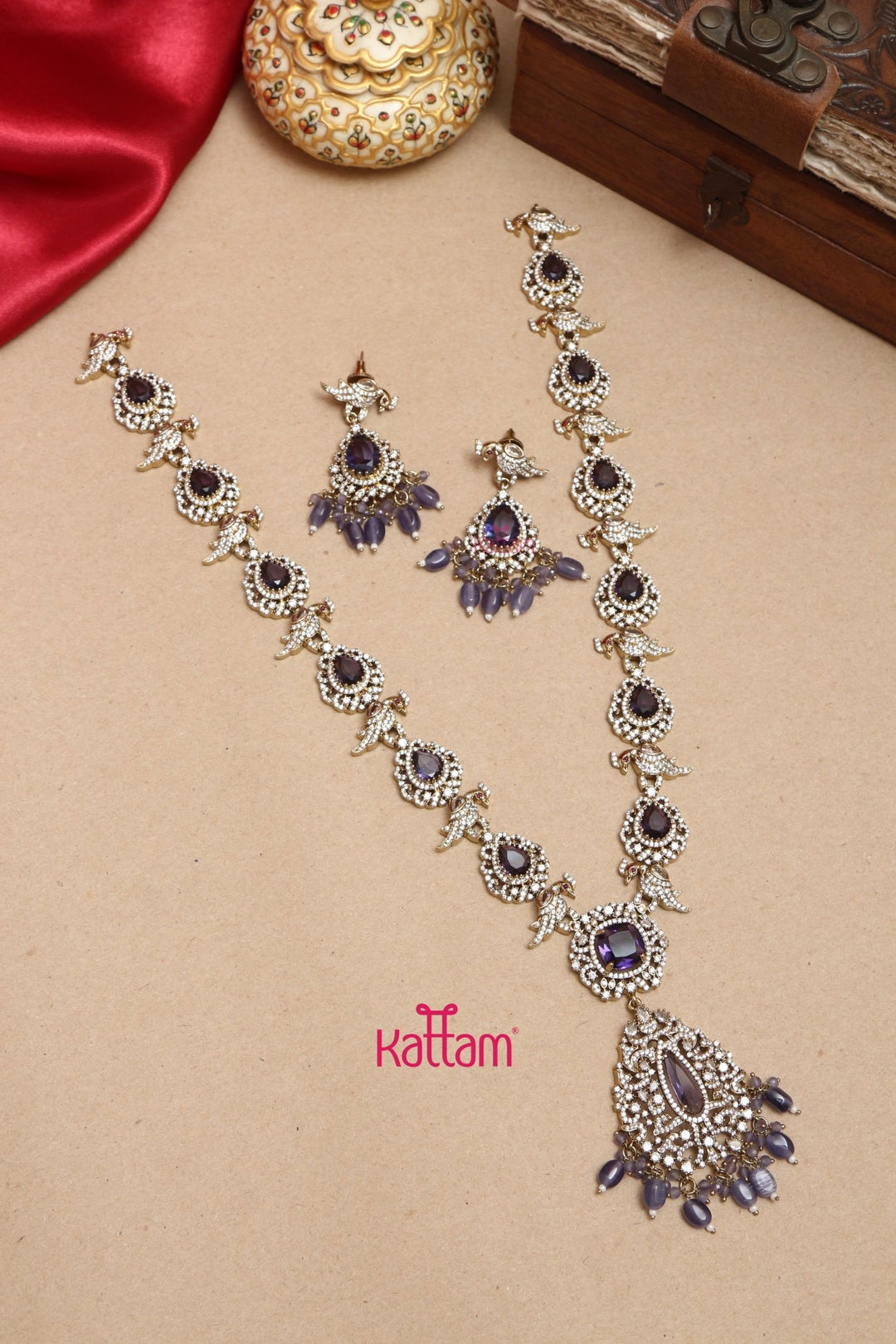 Sahara - Purple Victorian Bridal Jewellery ( Sold Separately ) - N5251H