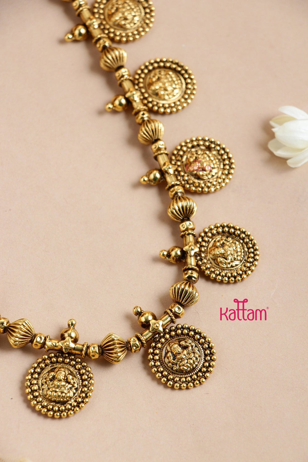 Sakthi - Goddess Lakshmi Coin Choker - N3276