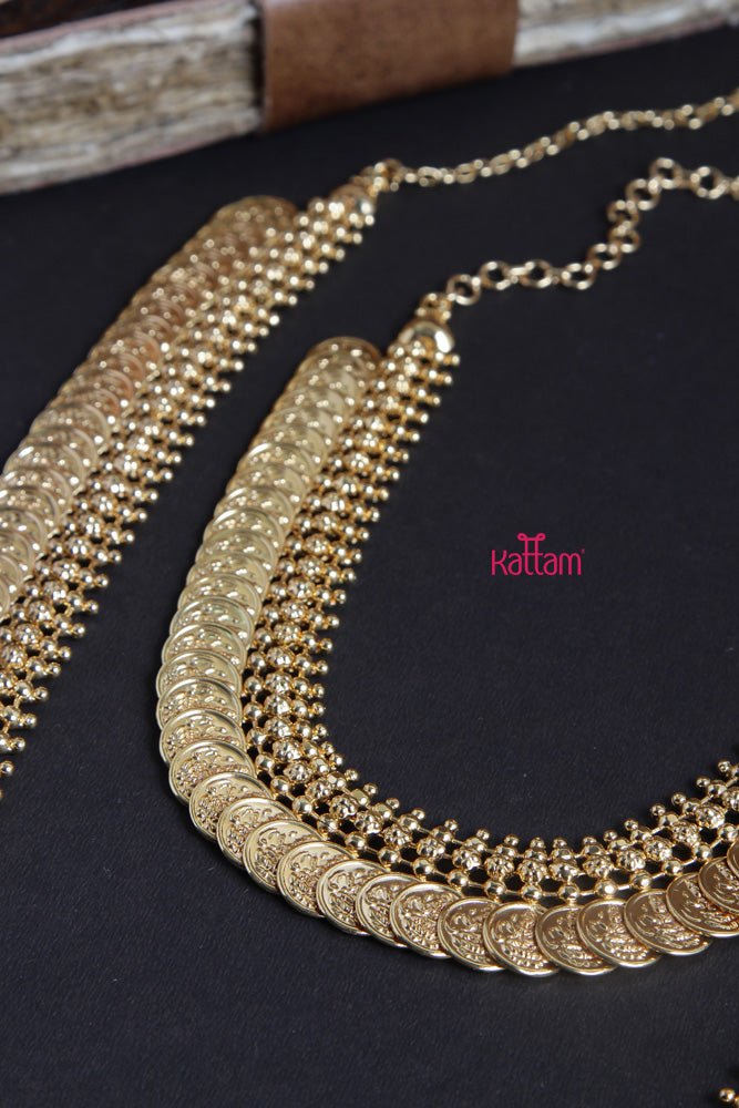 Semi Bridal Coin Necklace & Haram Combo ( No Earrings) - N1879