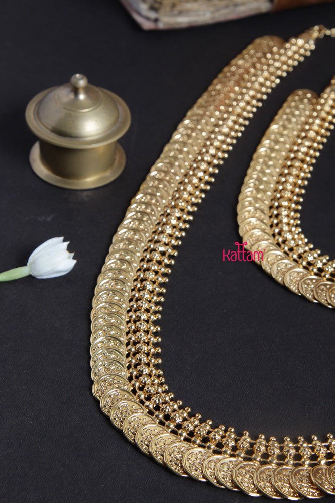 Semi Bridal Coin Necklace & Haram Combo ( No Earrings) - N1879