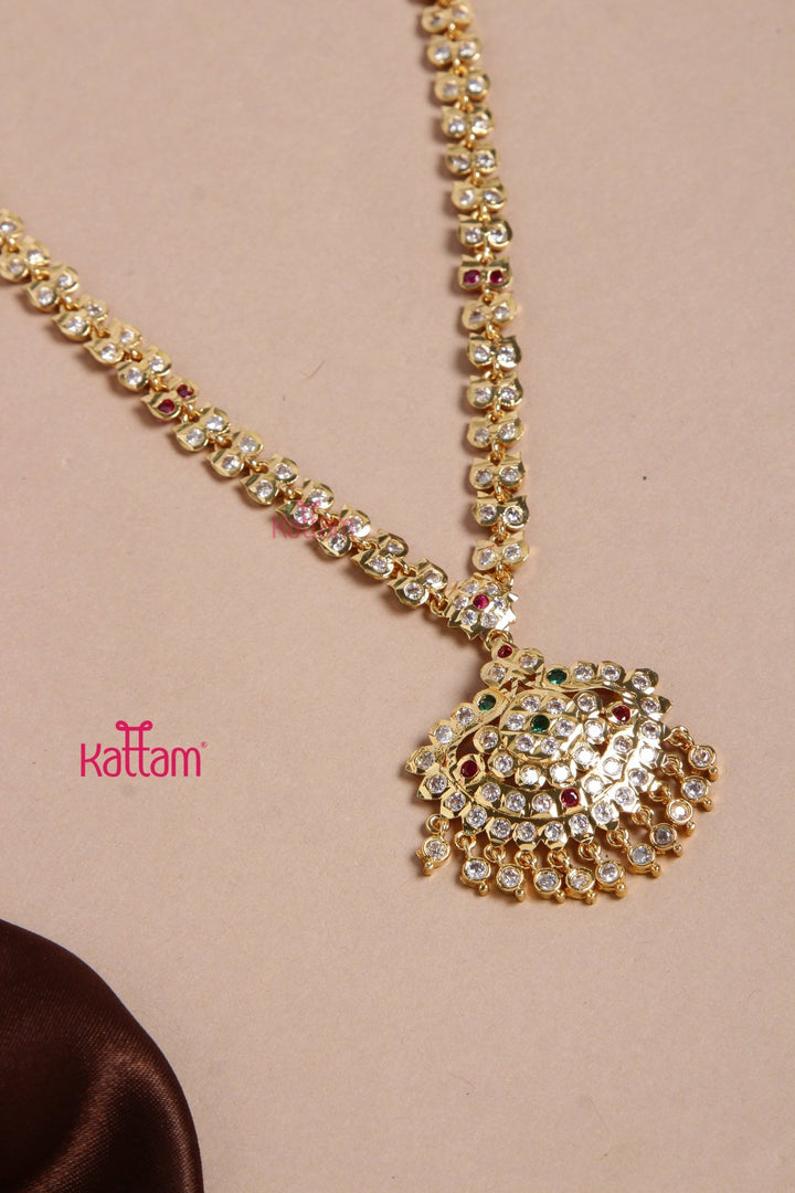 Semi Bridal Gati Necklace Haram Maang Tikka Set 1 - N3173