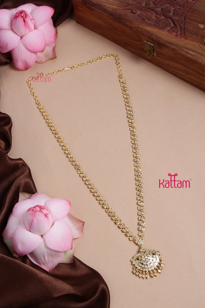 Semi Bridal Gati Necklace Haram Maang Tikka Set 2 - N3174