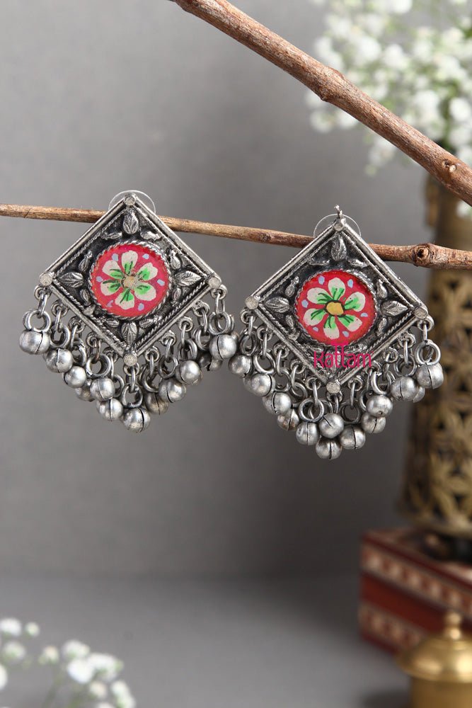 Silver Geometric Earring - E408