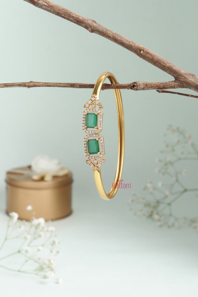 Simple Green Stone Kada - B467