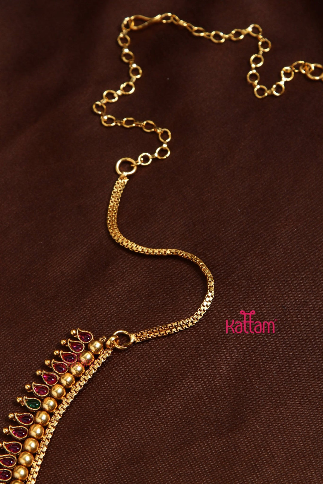 Small Manga Ruby Green Hip Chain - HB167