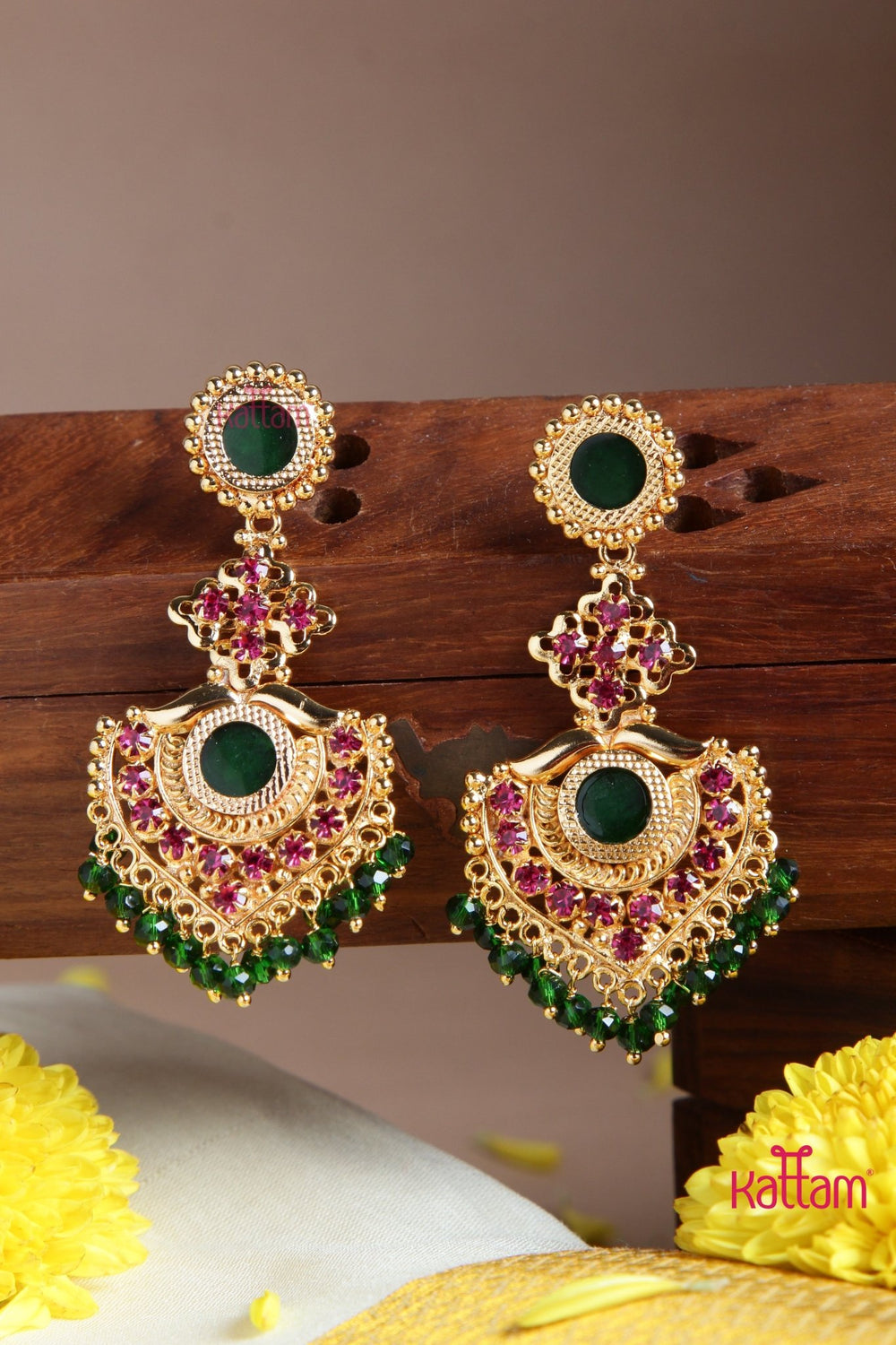 Vibhu - Palakka Statement Earring - E959