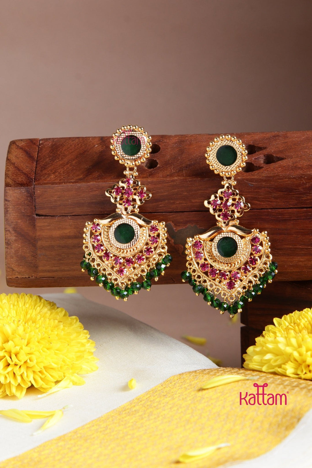 Vibhu - Palakka Statement Earring - E959