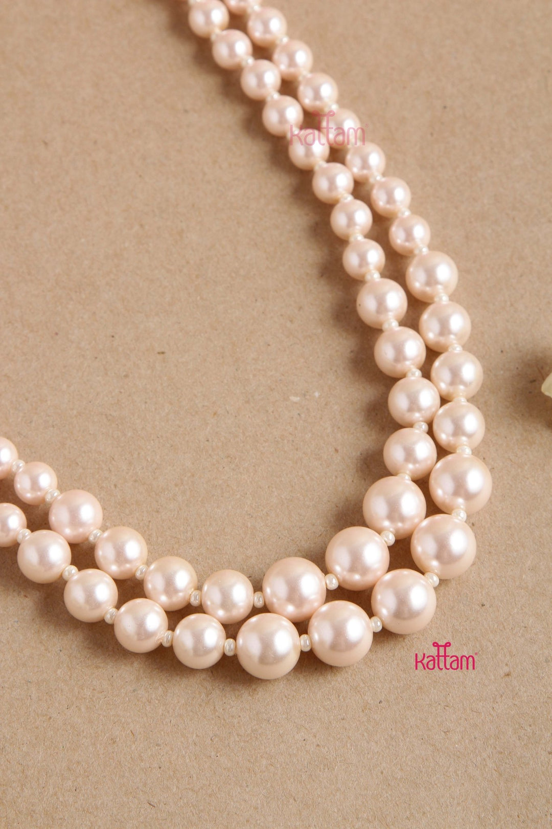 Water Pearl Peach Mala - N2828